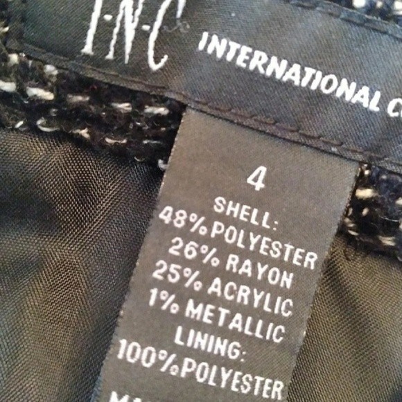 INC TWEED SKIRT PEPLUM PENCIL MINI SIZE 4 WOMENS SZ 4 - Picture 3 of 3